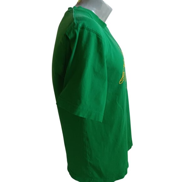 Vintage Men's T-shirt Small Y2K 00 Green Starter Baseball Pitcher Logo Graphic - Picture 4 of 11